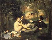 Edouard Manet Fruhstuch in Grunen oil